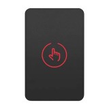 Buton de iesire Touch, plastic negru, montaj aparent, 12-24 Vcc, NO-NC-COM, LED, 86 x 55 mm CSB-86-P2, Csaccess