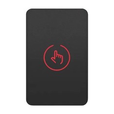 Buton de iesire Touch, plastic negru, montaj aparent, 12-24 Vcc, NO-NC-COM, LED, 86 x 55 mm CSB-86-P2