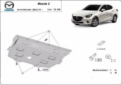 Scut motor metalic Mazda 2 2015-prezent foto