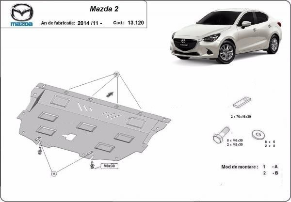 Scut motor metalic Mazda 2 2015-prezent