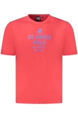 U.S. Grand POLO Tricou barbati cu imprimeu din bumbac, regular fit, rosu, S foto