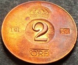 Moneda 2 ORE - SUEDIA, anul 1967 *cod 3347 A = A.UNC, Europa