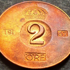 Moneda 2 ORE - SUEDIA, anul 1967 *cod 3347 A = A.UNC