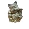 Statuieta pisica Maneki Neko cu mantre si wu lou, Feng Shui, 9.3 cm