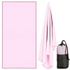 Prosop de plaja cu uscare de rapida, husa de transport, 40x80cm, roz Household NewTrend, Oem