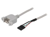 Adaptor USB 2.0 A soclu 5pin 0,5m