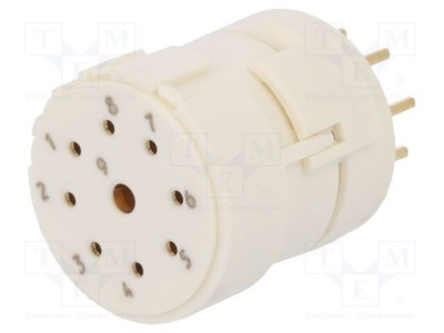 Conector HARTING M23 mamă 9 pini THT 200V inserturi contact foto
