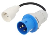 Adaptor tată/mamă 16A 230VAC IEC 60309 - Conector multifazat