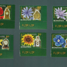 Romania 2013 Flora Ceasul Florilor serie MNH Mac Cicoare Stejarelul LP 1966