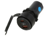 Alimentator USB A și C cu protecție, 12V DC, IP65 - ESOL