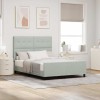 VidaXL Cadru de pat cu headboard Gri deschis 140 x 190 cm Catifea 3344939