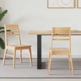 vidaXL Scaune de dining 2 pcs natural 43 x 54 x 89 cm 42020441
