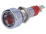 Lampă de control LED roșie 24-28V &Oslash;8,2mm