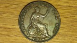 Marea Britanie -moneda de colectie rara- 1 large penny 1854 - Victoria - ⌀ 34 mm, Europa