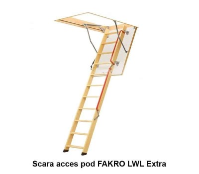 Scara pod FAKRO LWL Extra izolatie de 5 cm foto