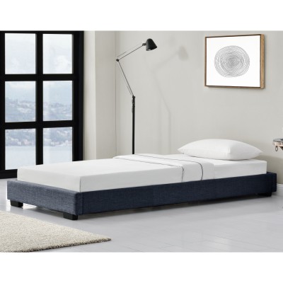 Corium&amp;reg; Pat tapitat modern Berlin, 214 x 96 x 20,5 cm, MDF/textil gri inchis, pentru 1 persoana HausGarden Leisure foto