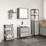 vidaXL Set mobilier de baie, 2 piese, gri sonoma, lemn prelucrat 3328367