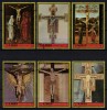 Timbre Ajman 1972: Arta, Sculpturi, Crucifixe - Serie Completa! Emisiune Rara din Emiratele Arabe Unite