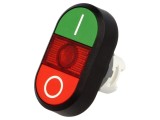 Comutator dublu 22mm IP66 roșu/verde