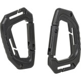 Set 2 Carabine Tactice KARABINER Molle 9x6cm Negre Mil-Tec