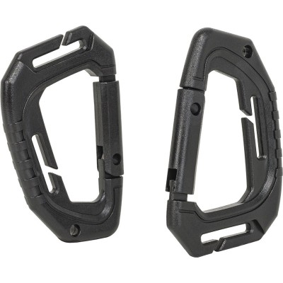 Set 2 Carabine Tactice KARABINER Molle 9x6cm Negre Mil-Tec foto