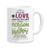 Cana alba personalizata &quot;you know its love, INOVATIX&reg;. 330ml, Oem