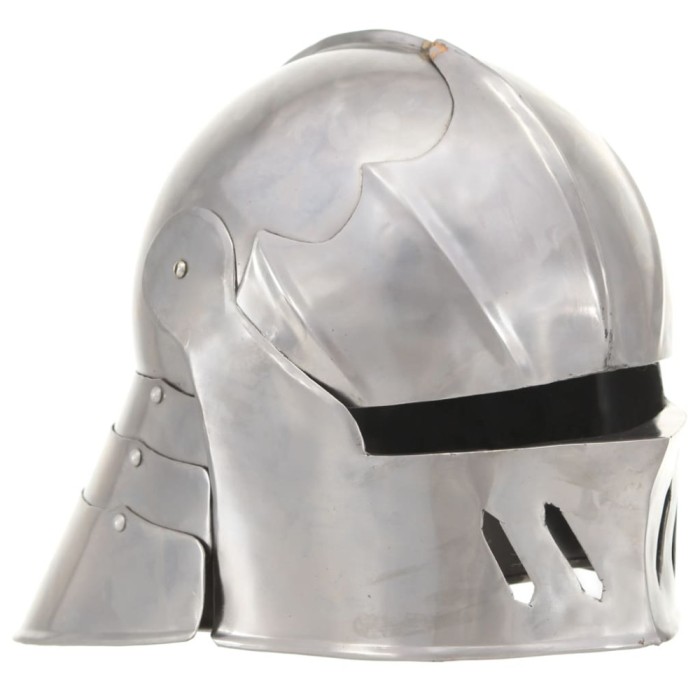 vidaXL Coif cavaler medieval antichizat jocuri pe roluri argintiu oțel 286215