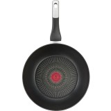 Tigaie wok TEFAL Unlimited G2551972, 28cm, aluminiu, negru