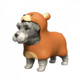 Mini figurina, Dress Your Puppy, Schnauzer in costum de ursulet, S2