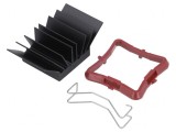 Radiator extrudat cu aripioare BGA negru 23mm x 23mm