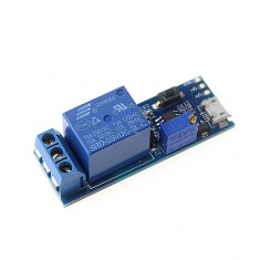 Releu cu timer programabil 5V-30V micro USB si potentiometru foto