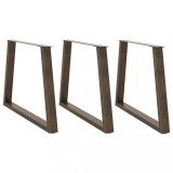 VidaXL Picioare de masă &icirc;n formă de V, 3 buc., oțel natural, 100 x (72-73,3) cm