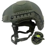 Cască tactică balistică NIJ IIIA Linovit&reg;, Șină FAST, Bureți confort dubli, Sistem reglaj 360&deg;, Material PE ultra-rezistent, Decupaj &icirc;nalt pentru acce