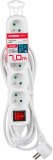 Prelungitor electric 7 m, 5 prize, &icirc;ntrerupator, alb, Strend Pro