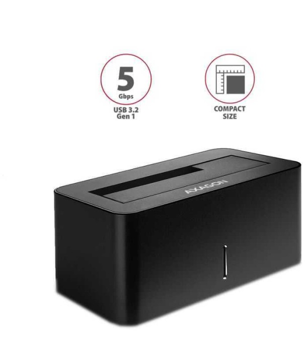 Rack Docking Station 2.5&quot; 3.5&quot; AXAGON ADSA-SN USB3.0 - 1x SATA 6GB HDD