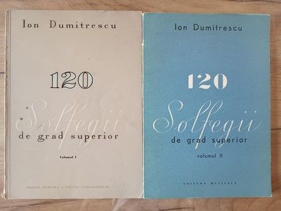 120 Solfegii de grad superior 1,2- Ion Dumitrescu foto