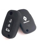 Husa Silicon Cheie Auto Renault 3 Butoane - Protectie Zgarieturi, Antishock, Negru - Xenon Bright