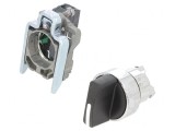 Comutator rotativ negru 22mm 3A/240VAC 0,55A/125VDC