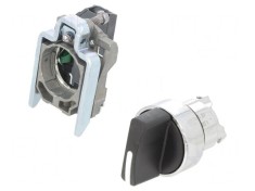 Comutator rotativ negru 22mm 3A/240VAC 0,55A/125VDC