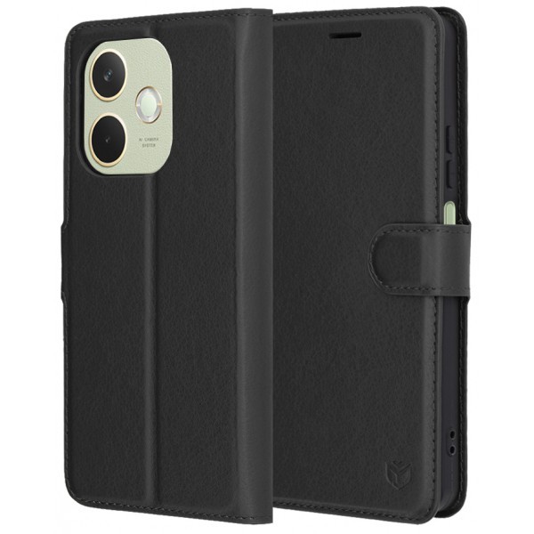 Husa pentru Oppo A5 Pro 4G / A5 Pro, Techsuit, Leather Folio, Neagra