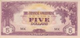 Bancnota Malaya 5 Dolari (1942) - PM6c UNC ( ocupatia japoneza - vezi descriere )