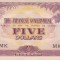 Bancnota Malaya 5 Dolari (1942) - PM6c UNC ( ocupatia japoneza - vezi descriere )