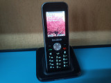 Telefon fix color cu SIM tecdesk, Neblocat, Negru