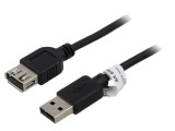 Cablu USB 2.0 A-A 3m negru cu PVC