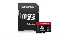 Micro secure digital card adata 32gb ausdh32gui3v30sha2-ra1 uhs-i class 10 sd 6.0r/w: up to 100/80mb/s foto