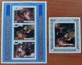 COOK-ISL- CRACIUN1987-&#039;&#039;PICTRA-REMBRAND-RELIGIE-MADONAcu PRUNCUL&#039;&#039;- 2COLITE--MNH LUX -NESTAMPIL.-VEZI SCAN, Nestampilat