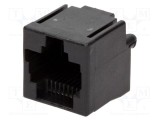 Conector RJ45 soclu drept 8 pini 8p8c THT TE Connectivity 16,51mm