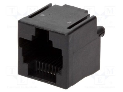 Conector RJ45 soclu drept 8 pini 8p8c THT TE Connectivity 16,51mm foto