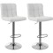 SONGMICS Set 2 scaune bar reglabile pe inaltime, cu spatar, sezut PU si suport picioare, rotatie 360&deg;, 38x45x115 cm, alb Household NewTrend