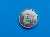 2 Pesetas 1982 Spania-UNC-luciu de batere, Europa, Aluminiu